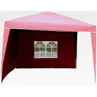 Markenlos Seitenteile 2er Set für Alu Faltpavillon 3x3m bordeaux