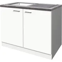 Flex-Well Flex Well Spülenschrank inkl Spüle Lucca BxTxH 100 x 60 x 85 cm weiß matt zerlegt 00010741