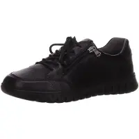 Waldlaufer Schnürhalbschuhe bequem in schwarz, Gr. 10.5