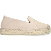 Manfield Taupefarbene Espadrilles aus Veloursleder | Größe 37