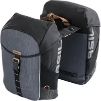 Basil Doppelpacktasche Miles MIK black slate, 34x16x43, 34ltr, wasserd.