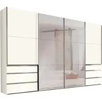 Wimex Schwebetürenschrank Level Kleiderschrank mit Synchronöffnung Ausführung wählbar,weiß,300x65x236cm