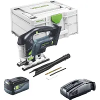 Festool CARVEX PSBC 420 EB-Basic Akku Pendelstichsäge 18 V 120 mm Brushless + 1x Akku 5,0 Ah + Schnellladegerät + Systainer