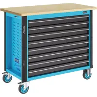 Hazet Fahrbare Werkbank Assistent 179NWL-8 L x B x H: 1150 mm x 600 mm x 965 mm Schubladen, flach: 8x 81x870x398 mm