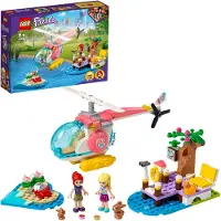 LEGO 41692 Friends Tierrettungshubschrauber Spielzeug mit Babytieren, Stephanie und Mia als Minipuppen