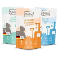 MjAMjAM Mixpaket 12 x 125 Gramm Katzennassfutter Mixpaket IV mit Pute, Huhn und Ente/Geflügel