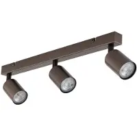 Licht-Erlebnisse Deckenspot Metall GU10 verstellbar Braun 3-flammig länglich