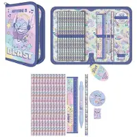Northix Stitch-Federmäppchen mit Reißverschluss, strapazierfähiges Material, großes Fassungsvermögen