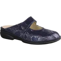 Finn Comfort Stanford, Pantolette, Damen, Marine (Blau), Leder, bequem - Marken , Blau, leder (teyus)