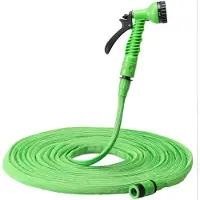 Navaris Flexibler Gartenschlauch 11,25-22,5m - Flexibel mit 7 Funktionen Brause und Schnelladaptern - Wasserschlauch flexibel dehnbar - Wasser Garten