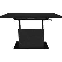 Freiraum Couchtisch >Lift< keramik optik schwarz / schwarz - 120/160x59/75x60cm (BxHxT)