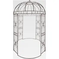 Markenlos Metall-Pavillon Romance, Blickfang für den Garten, romantisch und praktisch, Größe Ø 200 x 300 cm