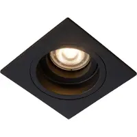 Licht-Erlebnisse Einbauleuchte Boden Metall 9.1 cm breit Schwarz GU10 quadratisch Modern