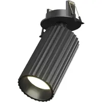 Licht-Erlebnisse Boden Einbauleuchte Aluminium GU10 B: 6 cm verstellbar Schwarz Modern