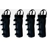 Markenlos 4er Set Sandsäcke zur Befestigung von Pavillons und Zelten mit Klettverschluss bis maximal 15 kg, Durchmesser x Höhe: 15 x 50 cm