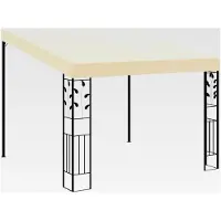 Markenlos Gartenpavillon, Wand Anbau Pavillon Überdachung für Terrasse 3 x 3 x 2,5 m
