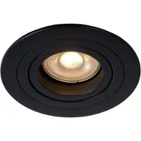 Licht-Erlebnisse Boden Einbauleuchte Aluminium rund D: 9,2 cm Schwarz GU10 Modern