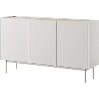 Masseno Kommode COLORE 144 cm Sideboard mit 3 Türen für Wohnzimmer Schlafzimmer Modern 144x37x83 cm Kaschmir / Kaschmir