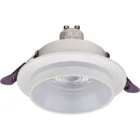Licht-Erlebnisse Einbaustrahler Metall GU10 B: 9,2 cm Weiß rund Modern