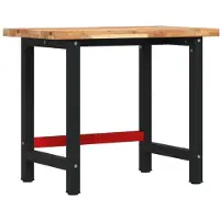 Syfax Werkbank 100x60x83 cm Massivholz Akazie Rechteckig