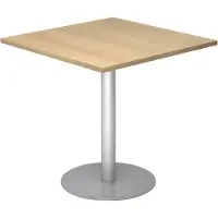 Hjh OFFICE PRO BISTRO F88Q S - System Konferenztisch 80 x 80 Eiche Silber