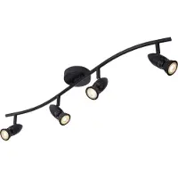 Licht-Erlebnisse Strahler Metall GU10 verstellbar Schwarz 4-flammig länglich Modern