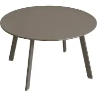 Hespéride Runder gartenbeistelltisch "saona" tonka 70x40cm aus epoxybehandeltem stahl -