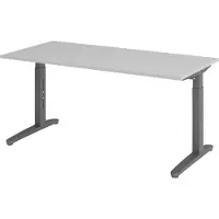 Hjh OFFICE PRO XTRA XB 16 GG - Grau 160 x 80 höhenverstellbar