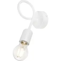 Licht-Erlebnisse Moderne Wandlampe Weiß Metall gedreht E27 vielseitig MADALYNN Wandleuchte Jugendzimmer Wohnzimmer