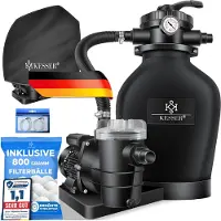 Kesser Sandfilteranlage mit Pumpe & 800g Filterbällen, 10 m³/h Filteranlage für Pools