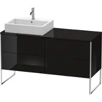 Duravit XSquare Konsolenwaschtischunterbau freistehend, 4 Auszüge, Becken links, 1400x778x548mm, XS4923L4040