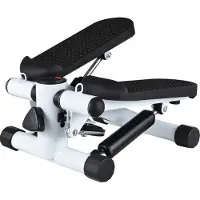 Gistuch Mini-Fitnessgerät für zuhause, Fußtrainer mit Widerstandsbändern, LCD-Display, Tragfähigkeit 100 kg, Stepper