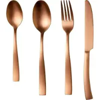 Arthur Martin Besteckset – – AM0056 – 24-teilig – Edelstahl – Kupferfinish