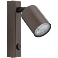 Licht-Erlebnisse Wandleuchte Metall verstellbar Braun GU10 Deckenspot