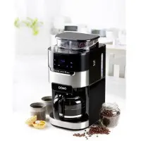 Domo DO721K, Filterkaffeemaschine, Kaffeebohnen, Gemahlener Kaffee, Eingebautes Mahlwerk, Schwarz, Edelstahl