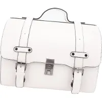 Gistuch 18L Motorrad-Hecktasche, Schnellverschluss, Kunstleder, hohe Kapazität, wasserdichtes Motorrad-Reisegepäck mit Zahlenschloss, Weiß
