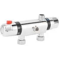 Gistuch Thermostatisches Mischventil DN15, Mischer mit konstanter Temperatur und Temperaturregelung für die Dusche