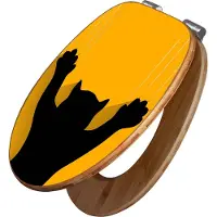 Banjado Design WC Sitz Bambus Absenkautomatik -Scratch - Toilettendeckel mit Absenkautomatik Holz/hochwertiger Bambus Klodeckel/WC-Sitz für alle gängigen Toiletten [TDB2 10909]