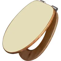Banjado Design WC Sitz Bambus Absenkautomatik -Beige - Toilettendeckel mit Absenkautomatik Holz/hochwertiger Bambus Klodeckel/WC-Sitz für alle gängigen Toiletten [TDB2-0022]
