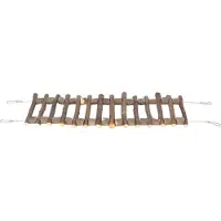 Gistuch Haustier-Kletterleiter, Zähneknirschen, umweltfreundlich, langlebig, flexible Holzbrücke für Papageien, Chinchillas, 50 cm