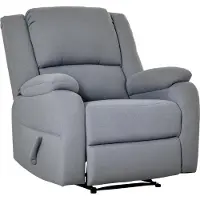 Welikera Relaxsessel Fernsehsessel mit Liegefunktion Liegesessel Sessel mit Verstellbarer Rückenlehne, Fußstütze TV-sessel mit Leinenoptik für Wohnzimmer Schlafzimmer, Hellgrau