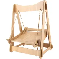 Gistuch Hängematte für Haustiere, Sommerkomfort, abnehmbares Holzbrett, Katzen- und Welpen-Schaukel, für Entspannung und Spiel