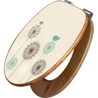 Banjado Design WC Sitz Bambus Absenkautomatik -Kugelfontänen - Toilettendeckel mit Absenkautomatik Holz/hochwertiger Bambus Klodeckel/WC-Sitz für alle gängigen Toiletten [TDB2 10751]