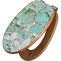 Banjado Design WC Sitz Bambus Absenkautomatik -Patina Mint - Toilettendeckel mit Absenkautomatik Holz/hochwertiger Bambus Klodeckel/WC-Sitz für alle gängigen Toiletten [TDB2 12972]