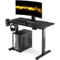 Diablo Chairs Diablo Gaming Tisch Elektrisch X-Tensio Computertisch Bürotisch Schreibtisch Memoryfunktion Touchscreen Höhenverstellbarer 110 cm Schwarz