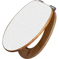 Banjado Design WC Sitz Bambus Absenkautomatik -In Out - Toilettendeckel mit Absenkautomatik Holz/hochwertiger Bambus Klodeckel/WC-Sitz für alle gängigen Toiletten [TDB2 11553]
