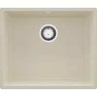PrimaGran Unterbauspüle Granit Beige 56x47cm, Spülbecken 1 Becken + Ablauf-Set, Granitspüle ab 60er Unterschrank - London