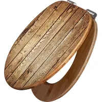 Banjado Design WC Sitz Bambus Absenkautomatik -Geöltes Holz - Toilettendeckel mit Absenkautomatik Holz/hochwertiger Bambus Klodeckel/WC-Sitz für alle gängigen Toiletten [TDB2 12153]