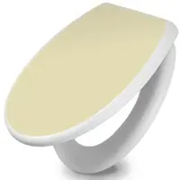 Banjado Toilettendeckel Mit Absenkautomatik WC-Sitz Soft Close Weiß Hygienischer Duroplast Leichte Montage Mit Motiv Beige