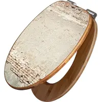 Banjado Design WC Sitz Bambus Absenkautomatik -Baulücke - Toilettendeckel mit Absenkautomatik Holz/hochwertiger Bambus Klodeckel/WC-Sitz für alle gängigen Toiletten [TDB2 11410]